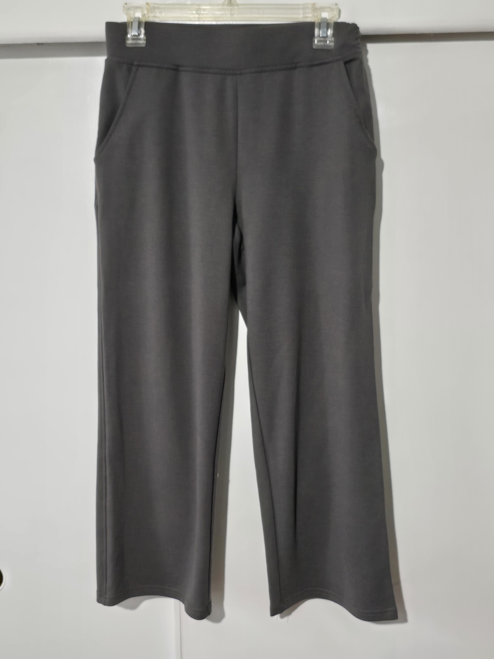 Charcoal Gray Stretch Pull-On Pants